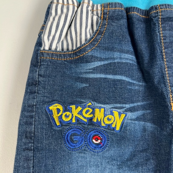 Pokemon Go Denim Jeans Pikachu Squirtle Boys Estimated Fit - Picture 3 of 6
